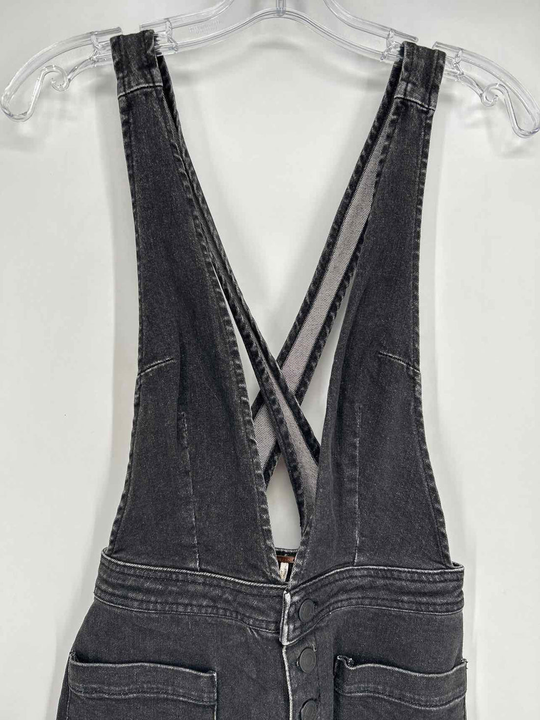 Free People Size 4 Black Denim Dress