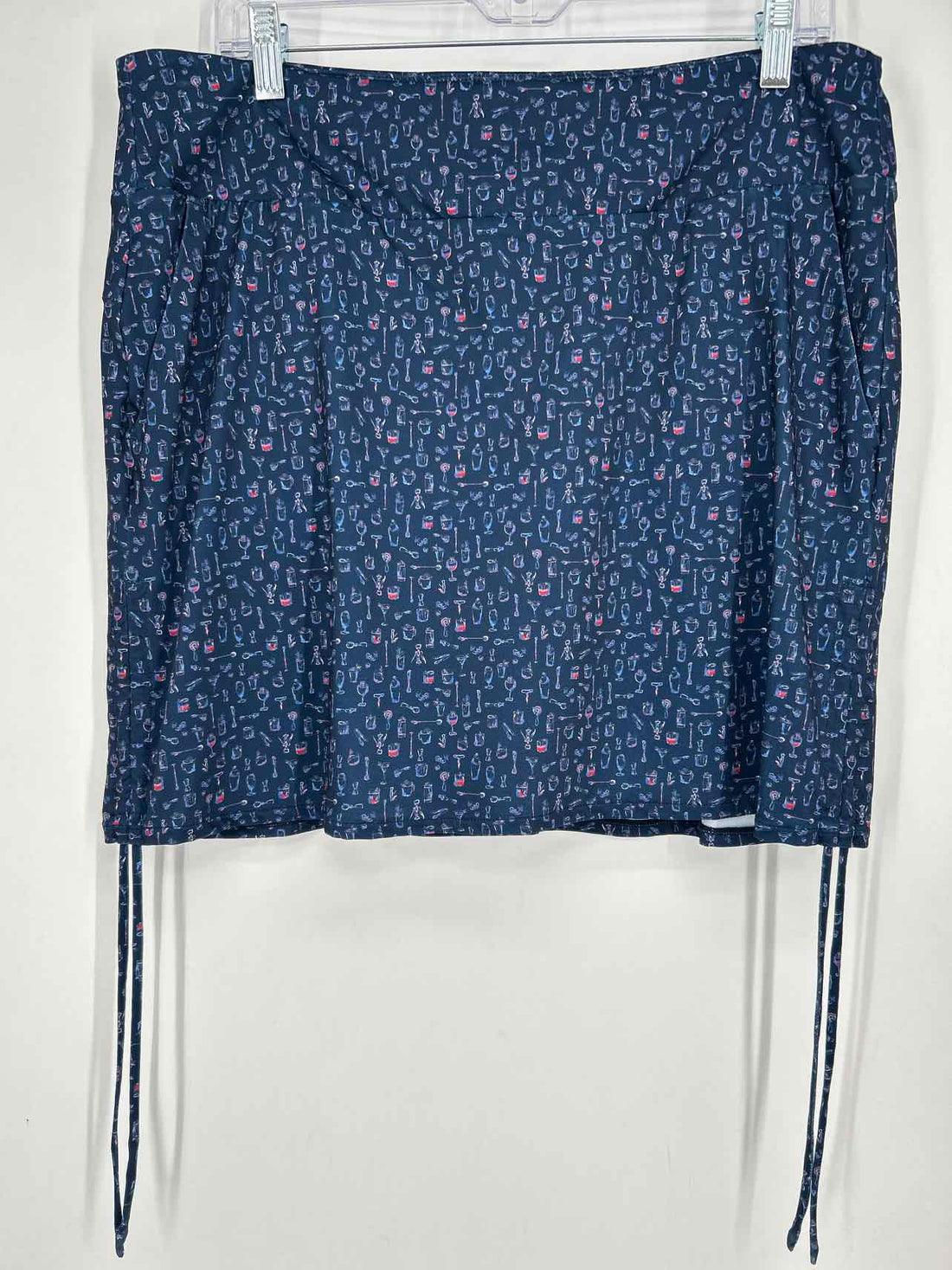 Greg Norman Size L Navy Print Active Skorts