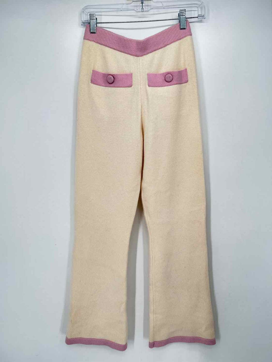 Love Shack Fancy Size S Cream & Pink Pants