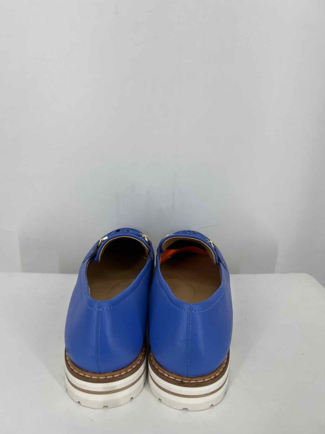 Talbots Women Size 7.5 Blue Genuine Leather Loafers
