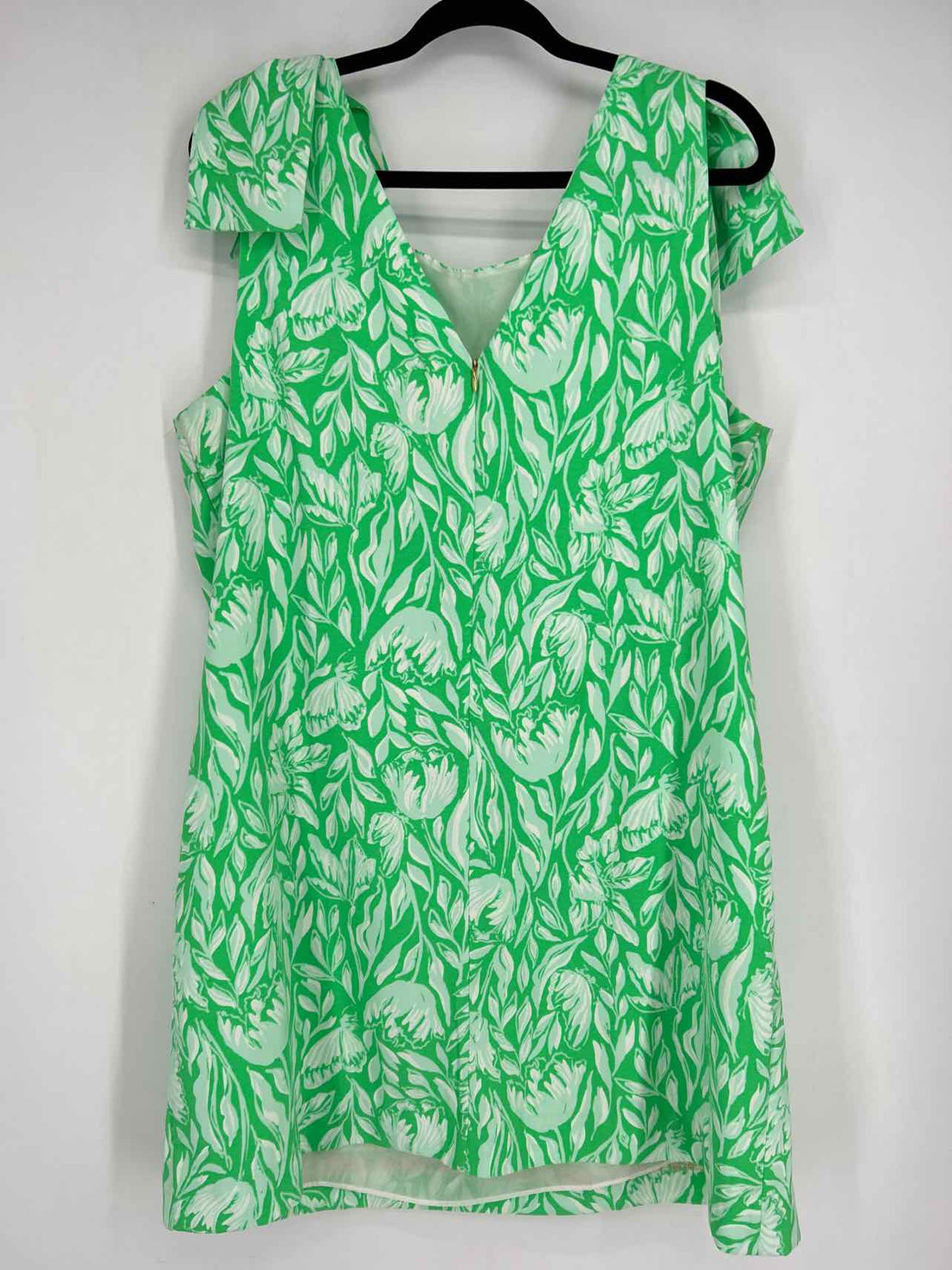 Lilly Pulitzer 16 Green & White Floral Sleeveless Lilly Pulitzer Dress