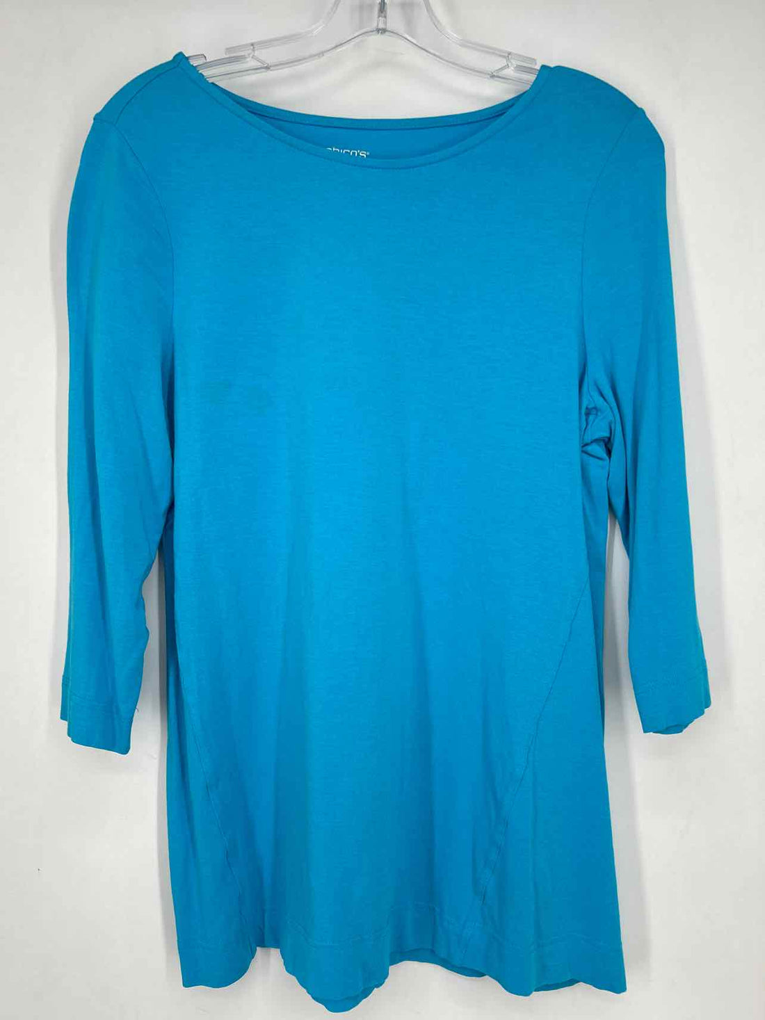 Chicos Size 1/M Bright Blue Long Sleeve