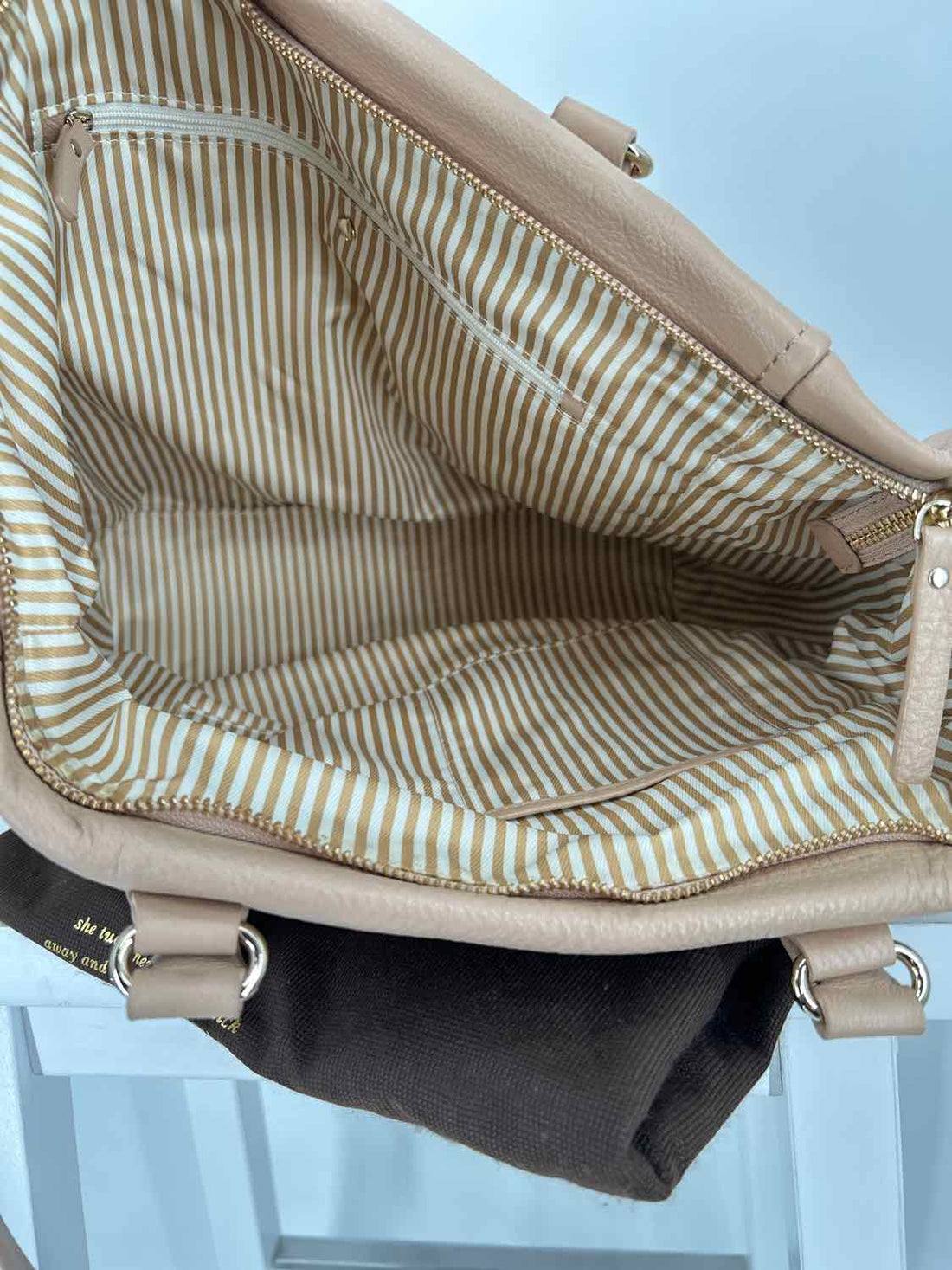Kate Spade Beige Leather Satchel
