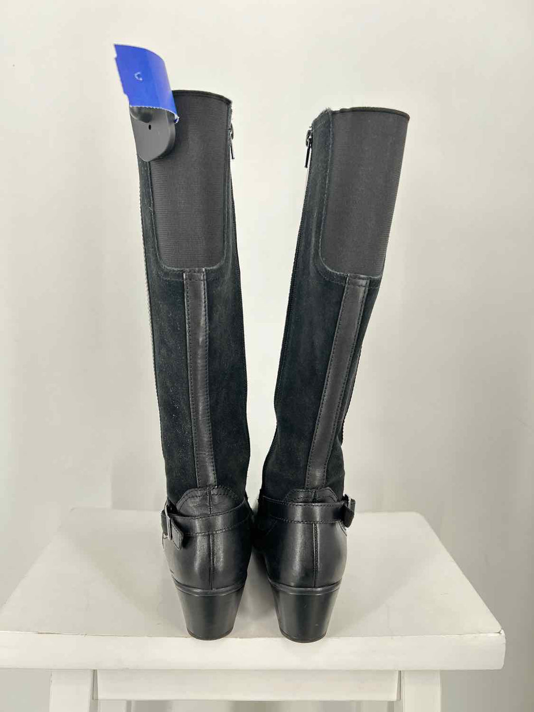 Clarks Women Size 8.5 Black Genuine Leather Knee-High Boot