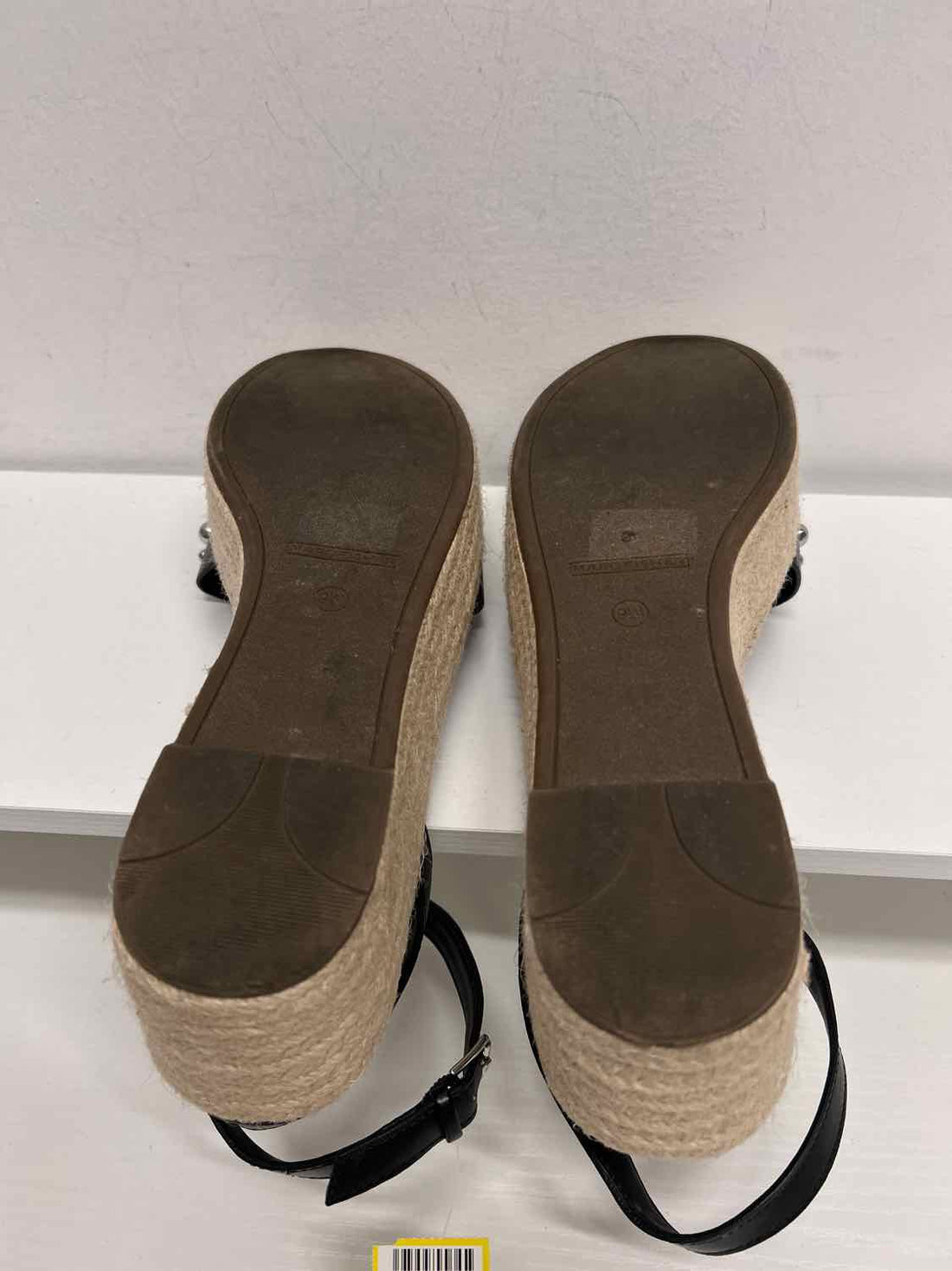 Marc Fisher Women Size 9.5 Black Espadrilles Platforms