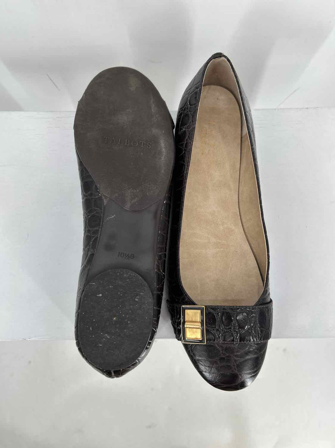 Talbots Women Size 10.5 Dark Brown Flats