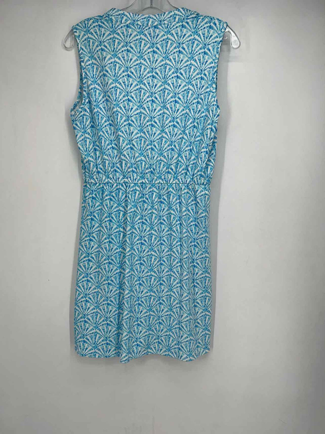 Stella Parker Size S White & Blue Print Dress