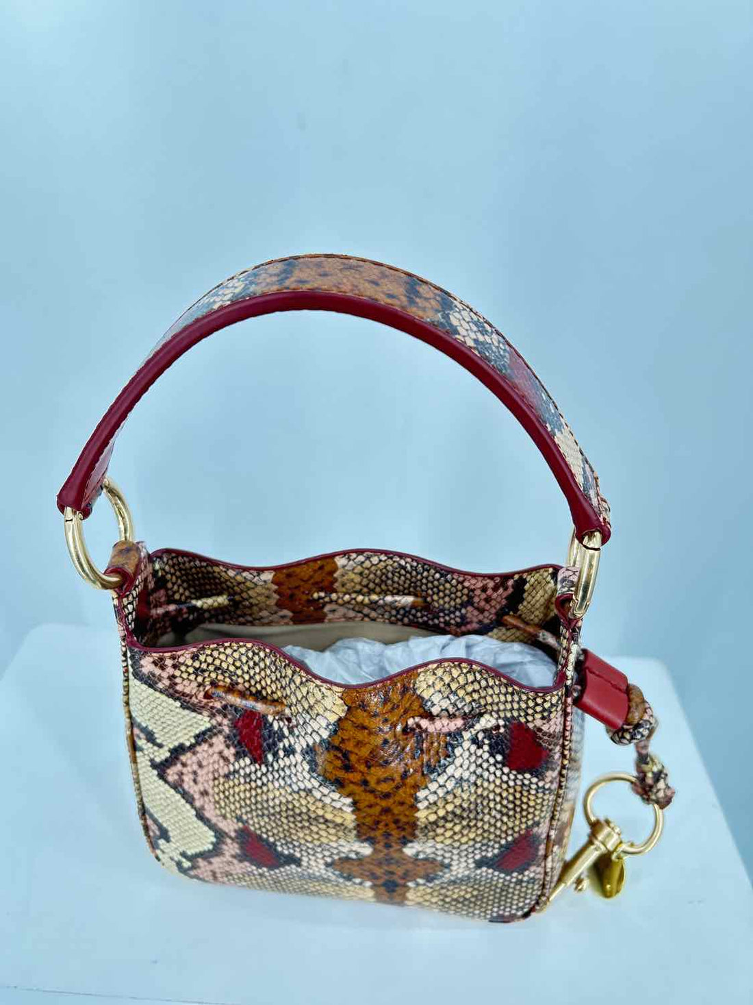 See By Chloe Cream & Red Leather Crossbody