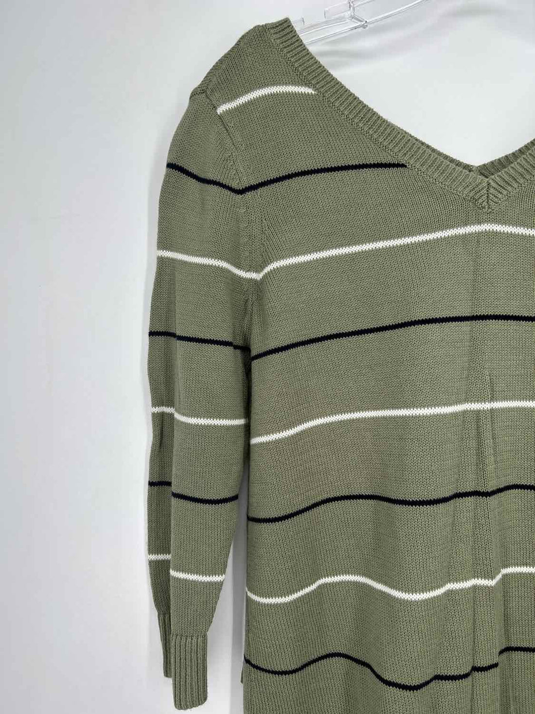 Talbots Size SP Green Stripe Sweater