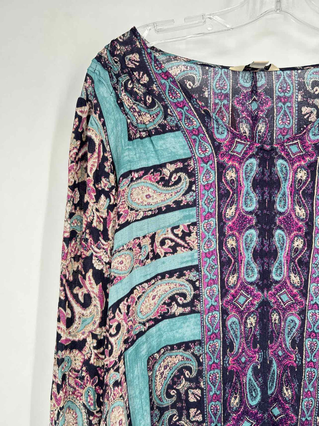 Lucky Brand Size S Navy & teal print Long Sleeve