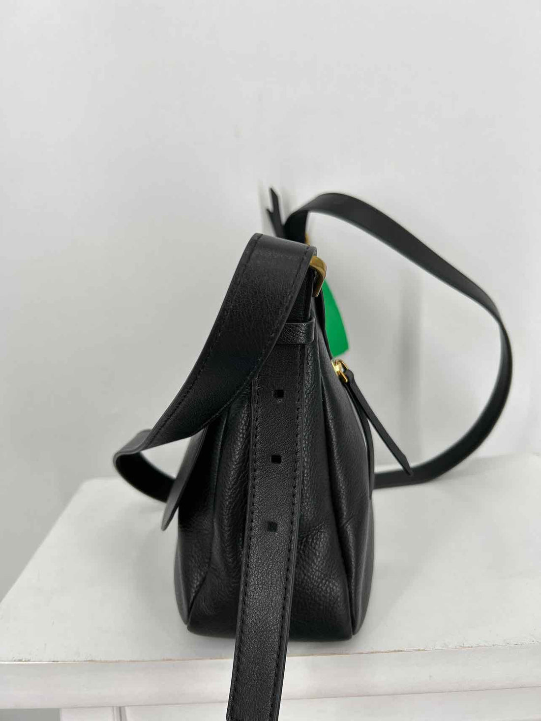 Fossil Black Leather Pre Owned Crossbody