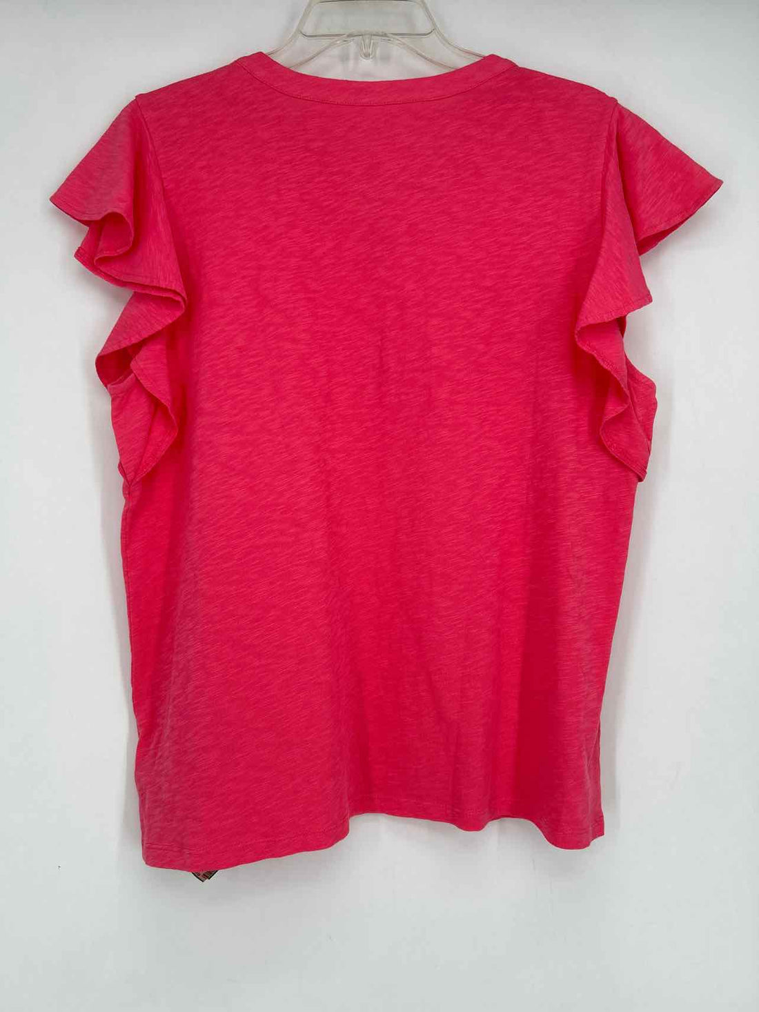 Talbots Size L Pink Embroidered Short Sleeve