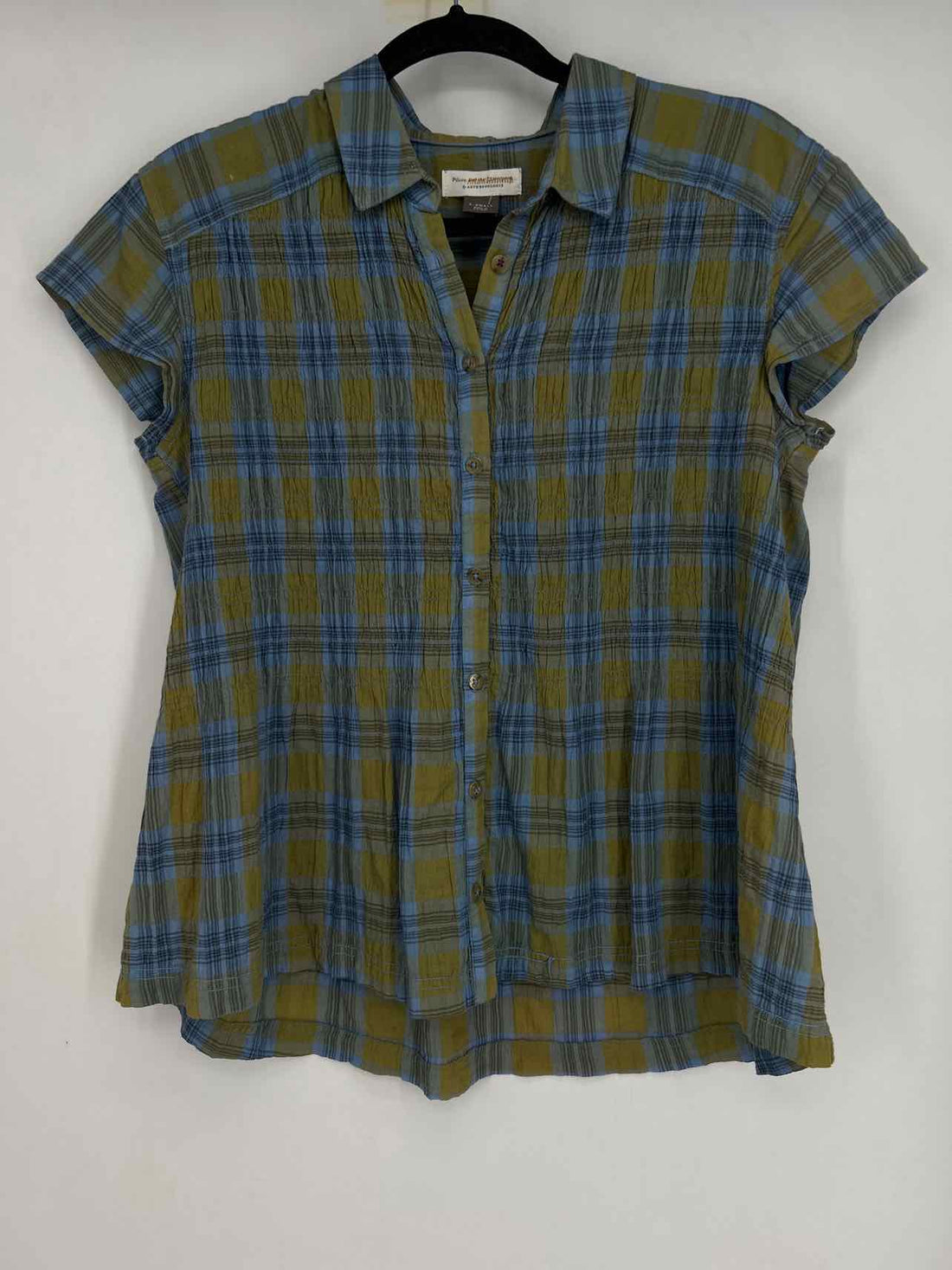 Pilcro Size XS Green & Blue Short Sleeve