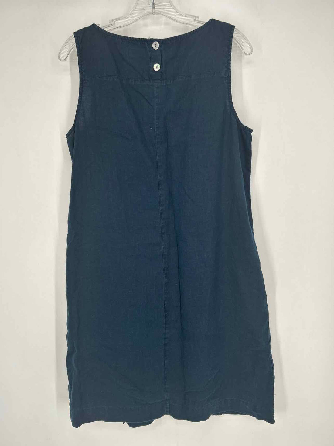 J Jill Love Linen Size M Navy Sleeveless Dress