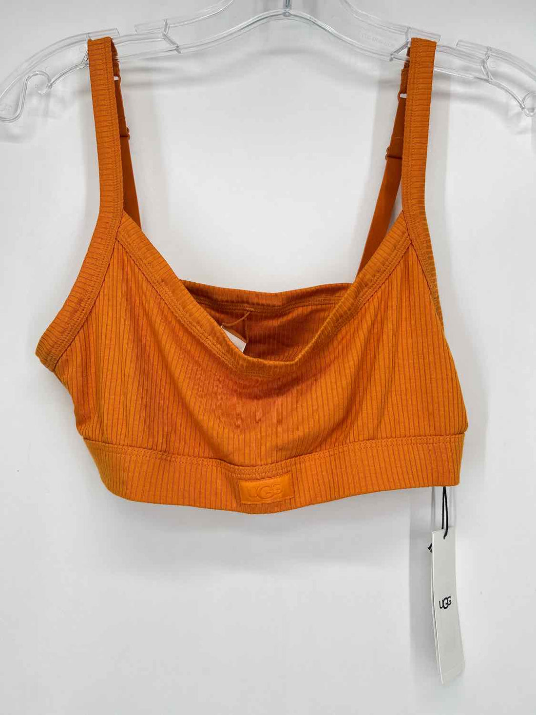 Ugg Size S Orange Ribbed Active Sports Bras