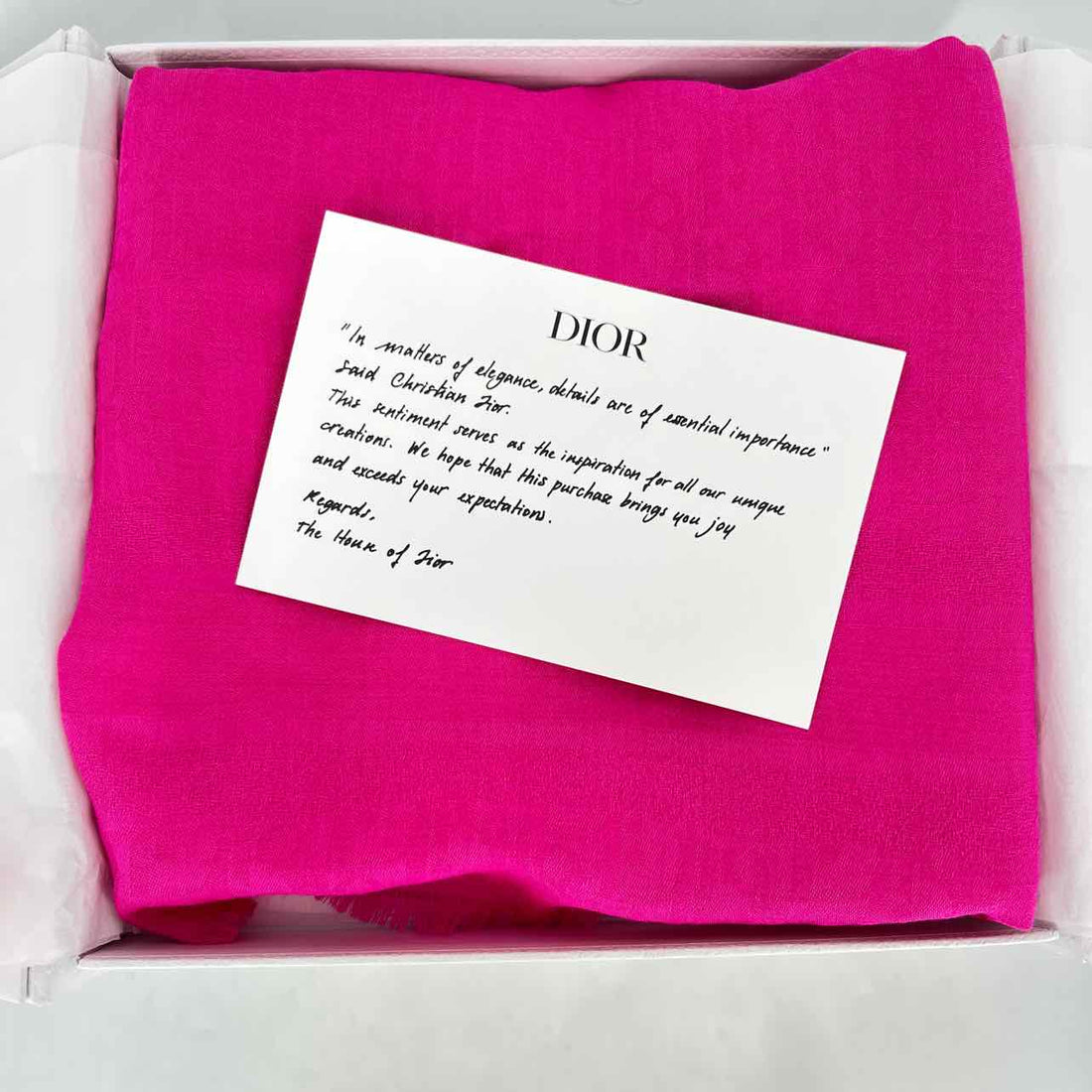 Christian Dior Wool Silk & Cashmere Fuchsia LUXURY