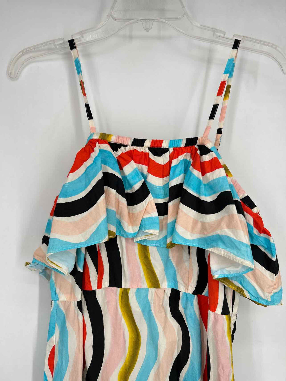 Farm for Anthropologie Size M Wavy Stripe Sleeveless Maxi