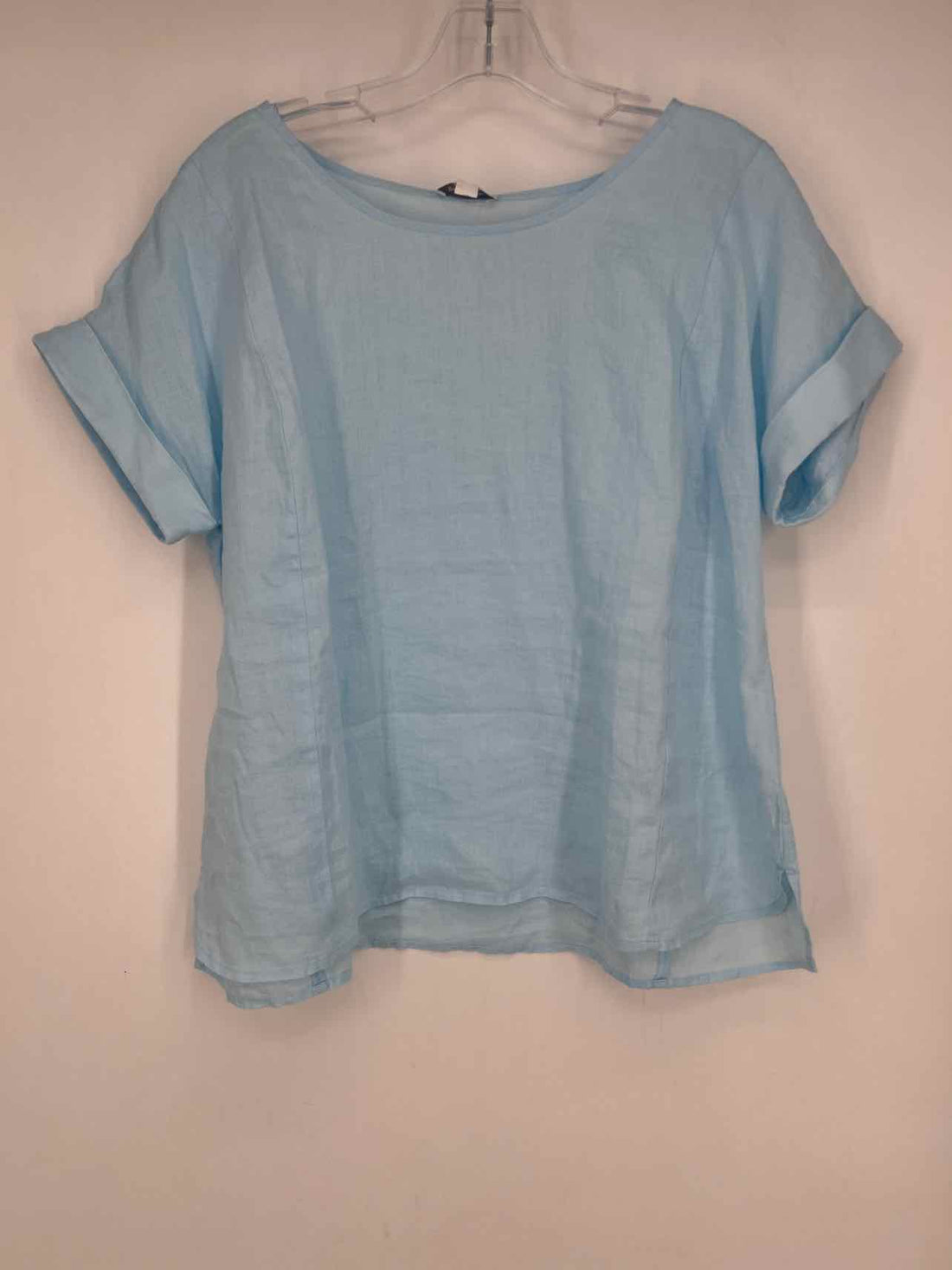 Pure Jill Size SP Light Blue Linen Short Sleeve