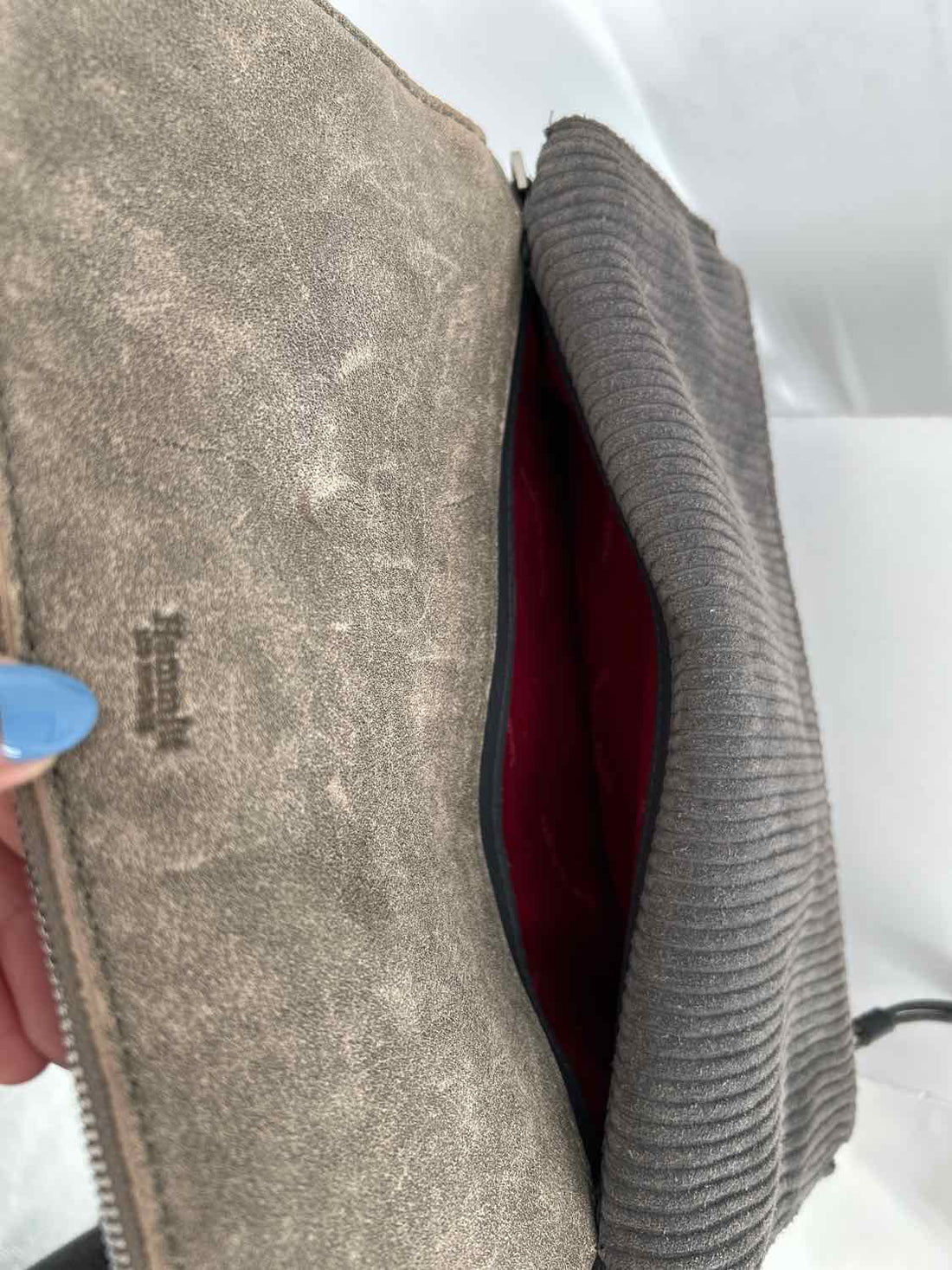 Hammitt Gray Pebbled Leather Crossbody