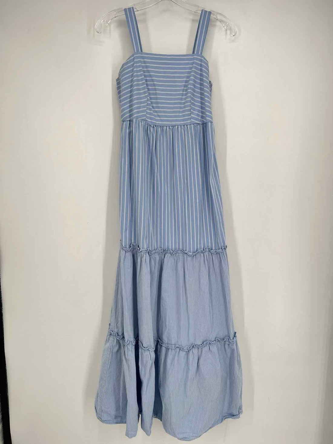 Crown & Ivy Size S Blue & White Striped Sleeveless Dress