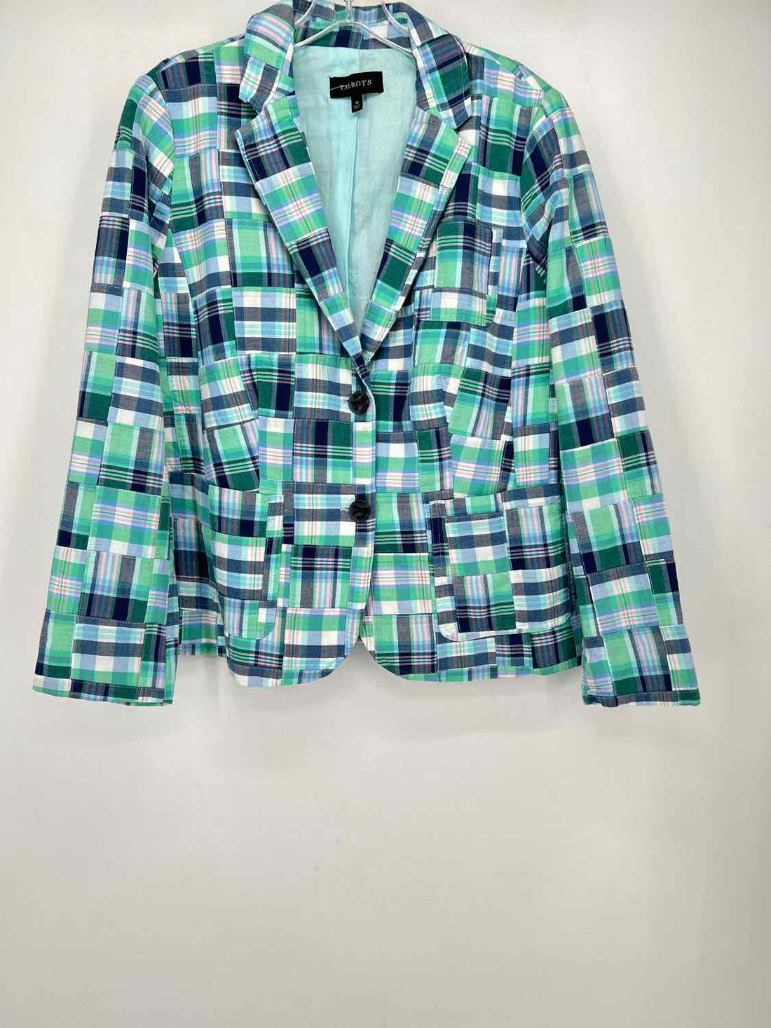 Talbots Size 10 Blue Plaid Blazer