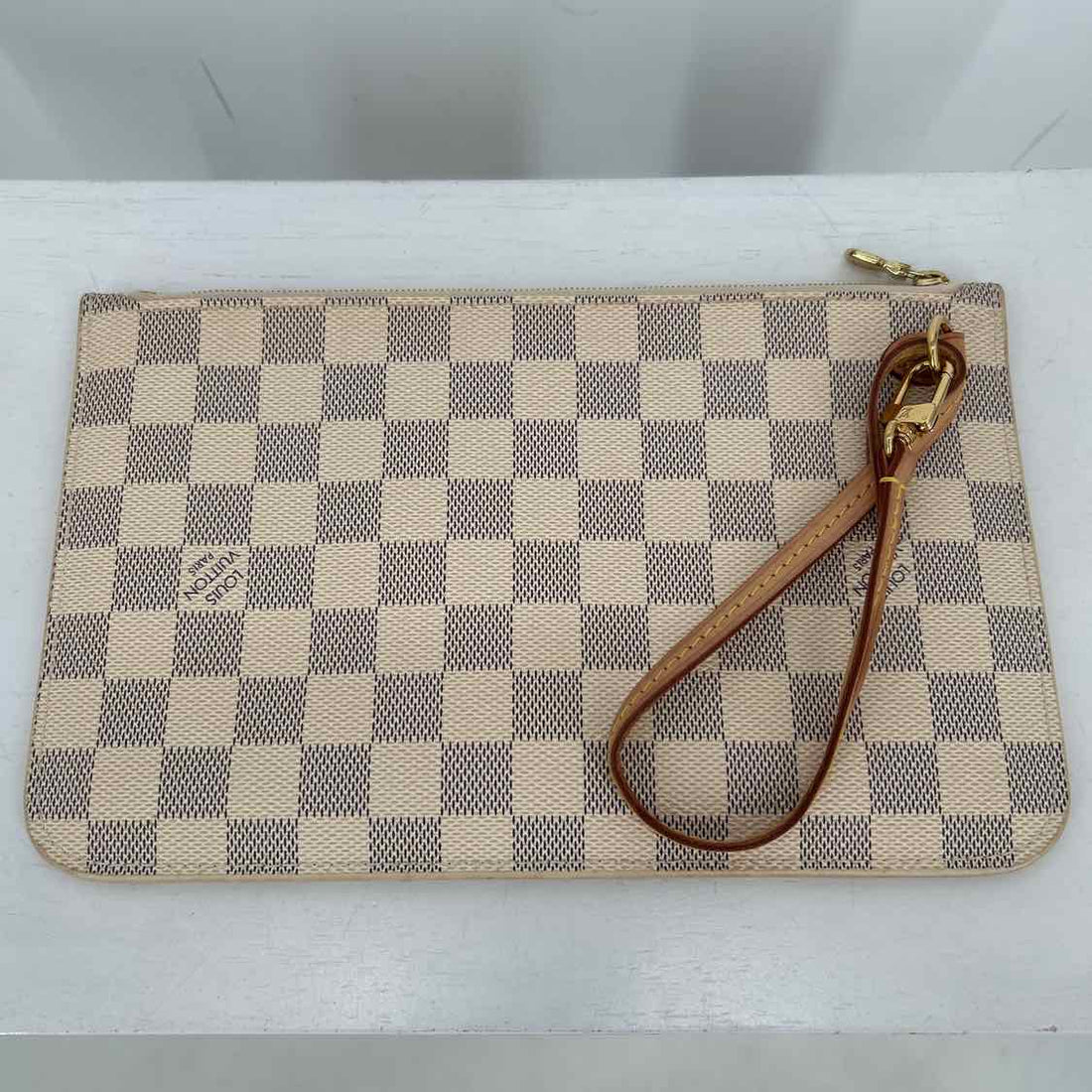 Louis Vuitton Azur Damier Neverfull Pochette Like New LUXURY