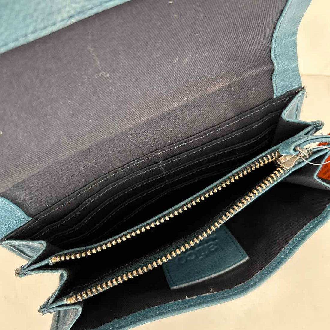 Latico Blue Leather Pre Owned Wallet