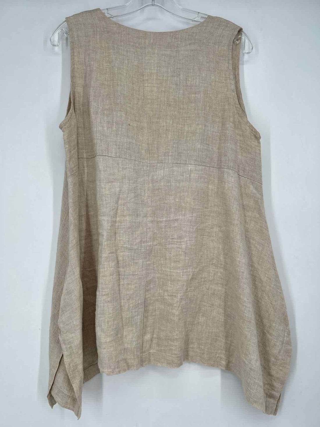 Match Point Size M Beige Linen Sleeveless
