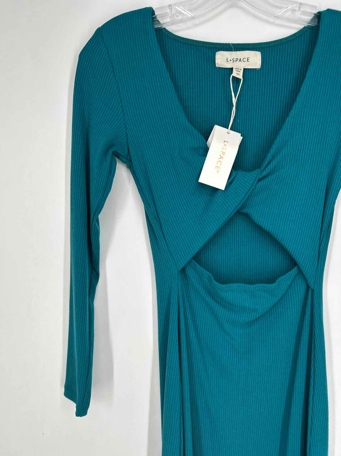 L Space Size S Dark Teal Ribbed NWT Dress