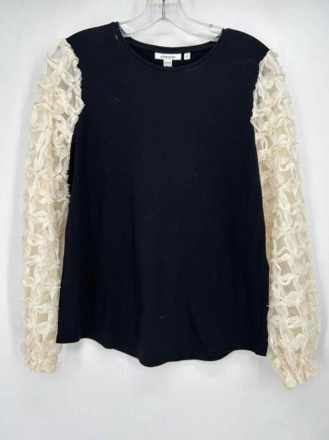 Chicos Size 1(M) Black Long Sleeve