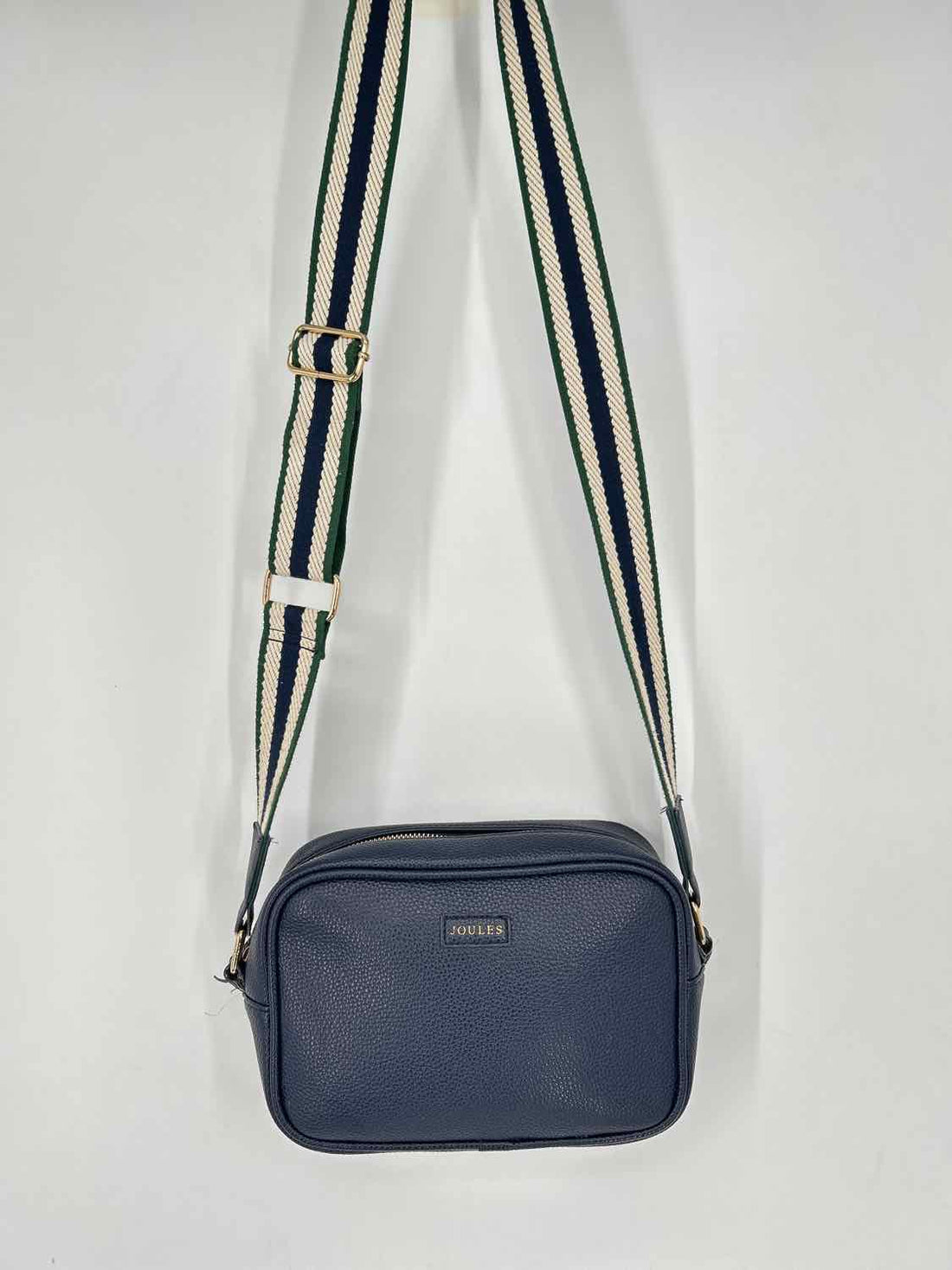Joules Navy & Green Faux Leather Pre Owned Crossbody