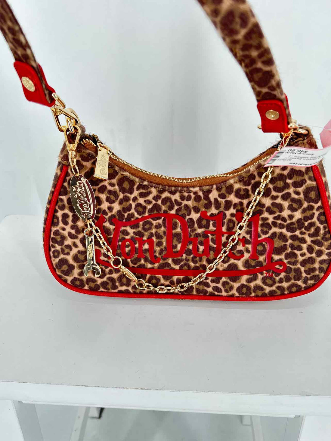 Von Dutch Leopard Faux Fur Excellent Condition Shoulder