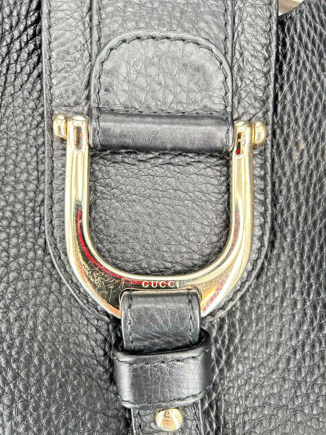 Gucci Black Pebbled Leather LUXURY