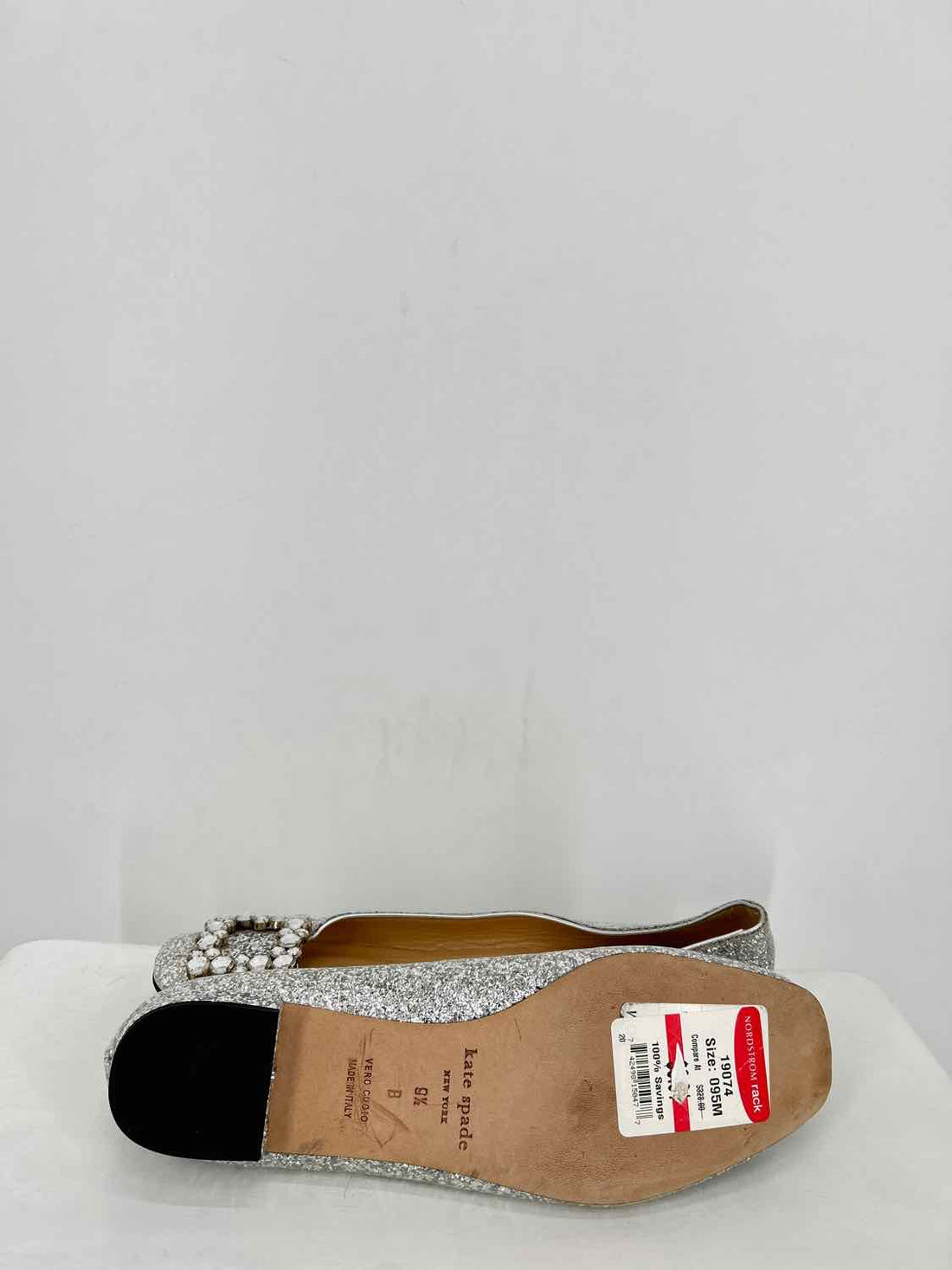 Kate Spade Women Size 9.5 Silver Glitter Flats