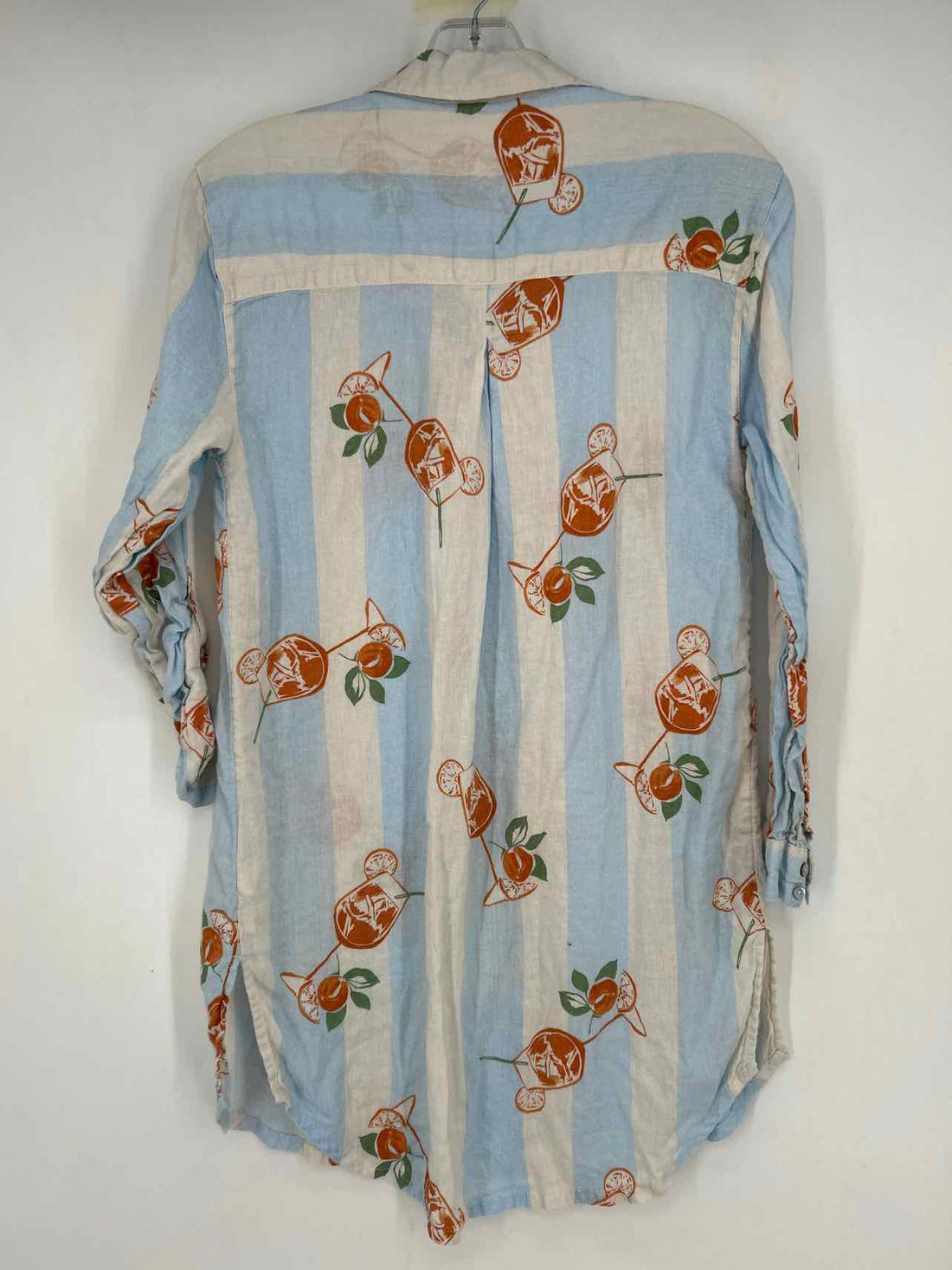C&C California Size S Blue & White Striped Long Sleeve