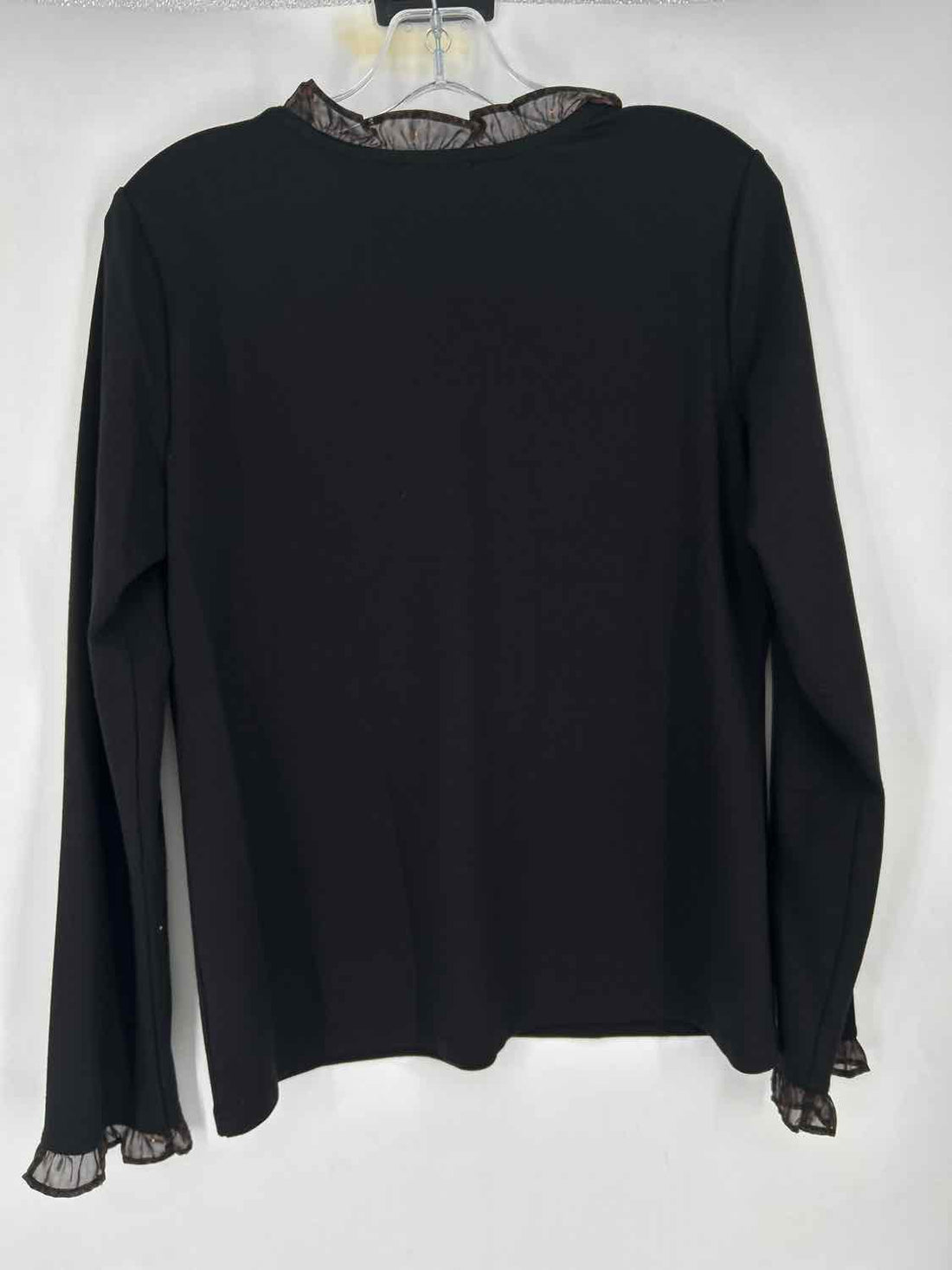 Talbots Size S Black & Leopard Long Sleeve