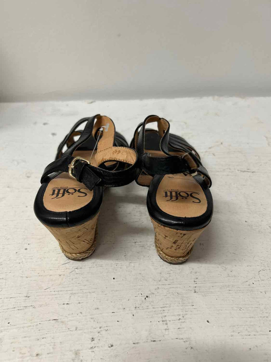 Sofft Women Size 8 Black Wedges