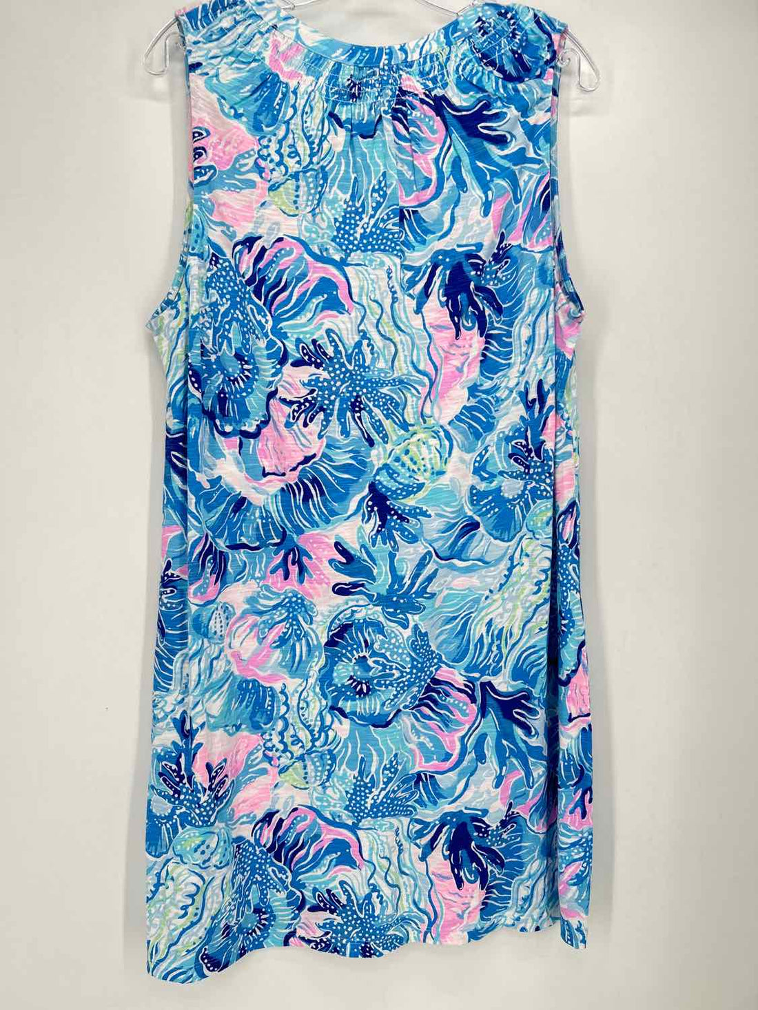 Lilly Pulitzer XL White & Blue Sleeveless Lilly Pulitzer Dress