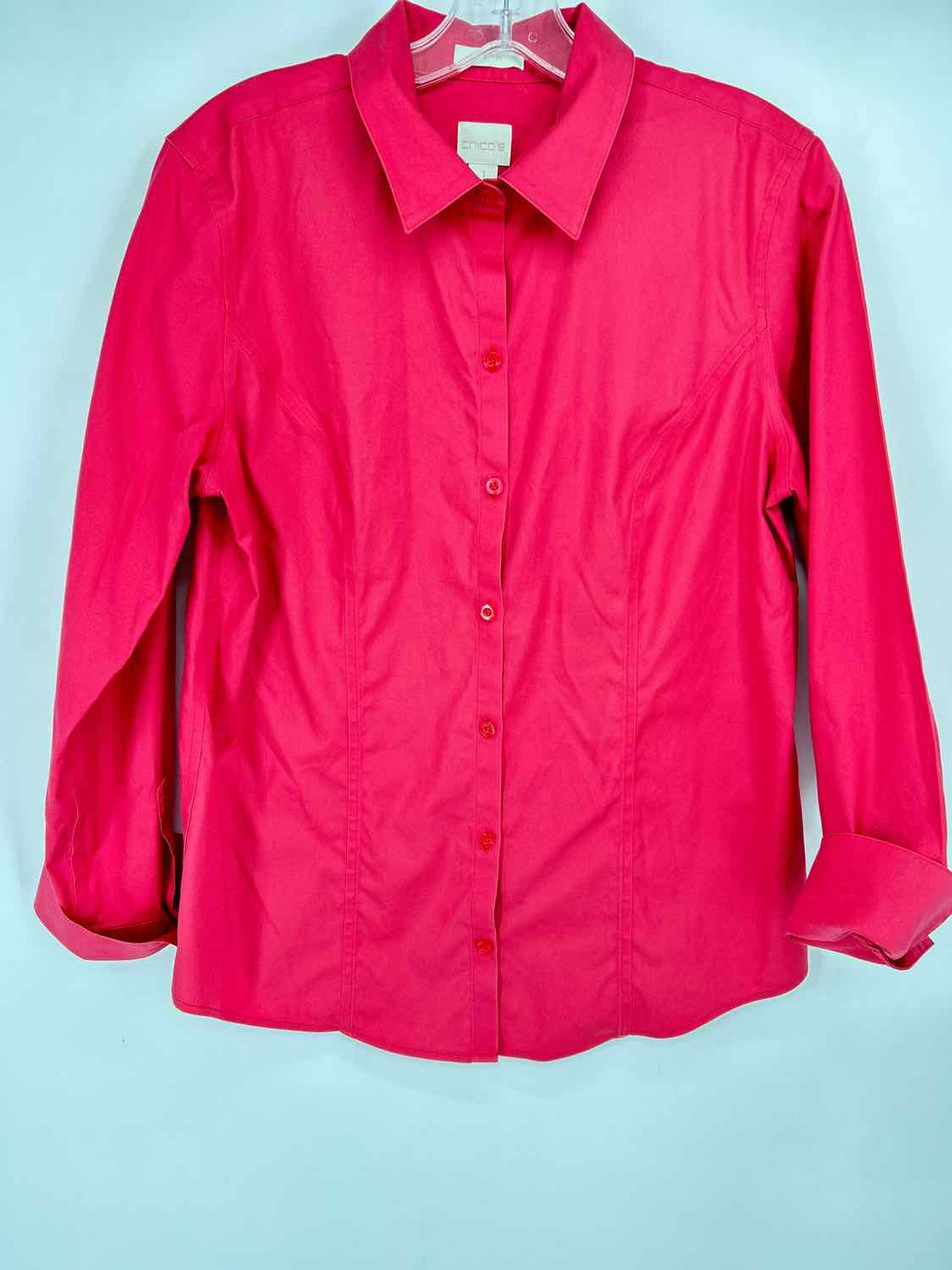 Chicos Size 1(M) Red Long Sleeve