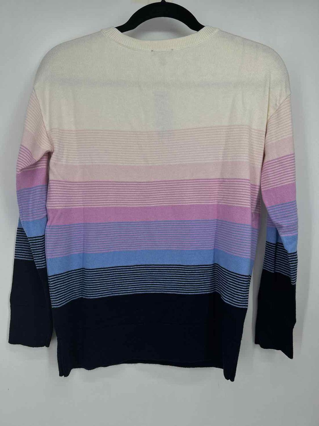 Talbots Size XS White Pink & Blue Striped Sweater