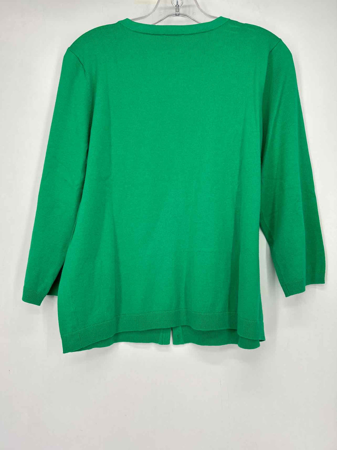 Talbots Size XLP Green Pima Cotton Cardigan