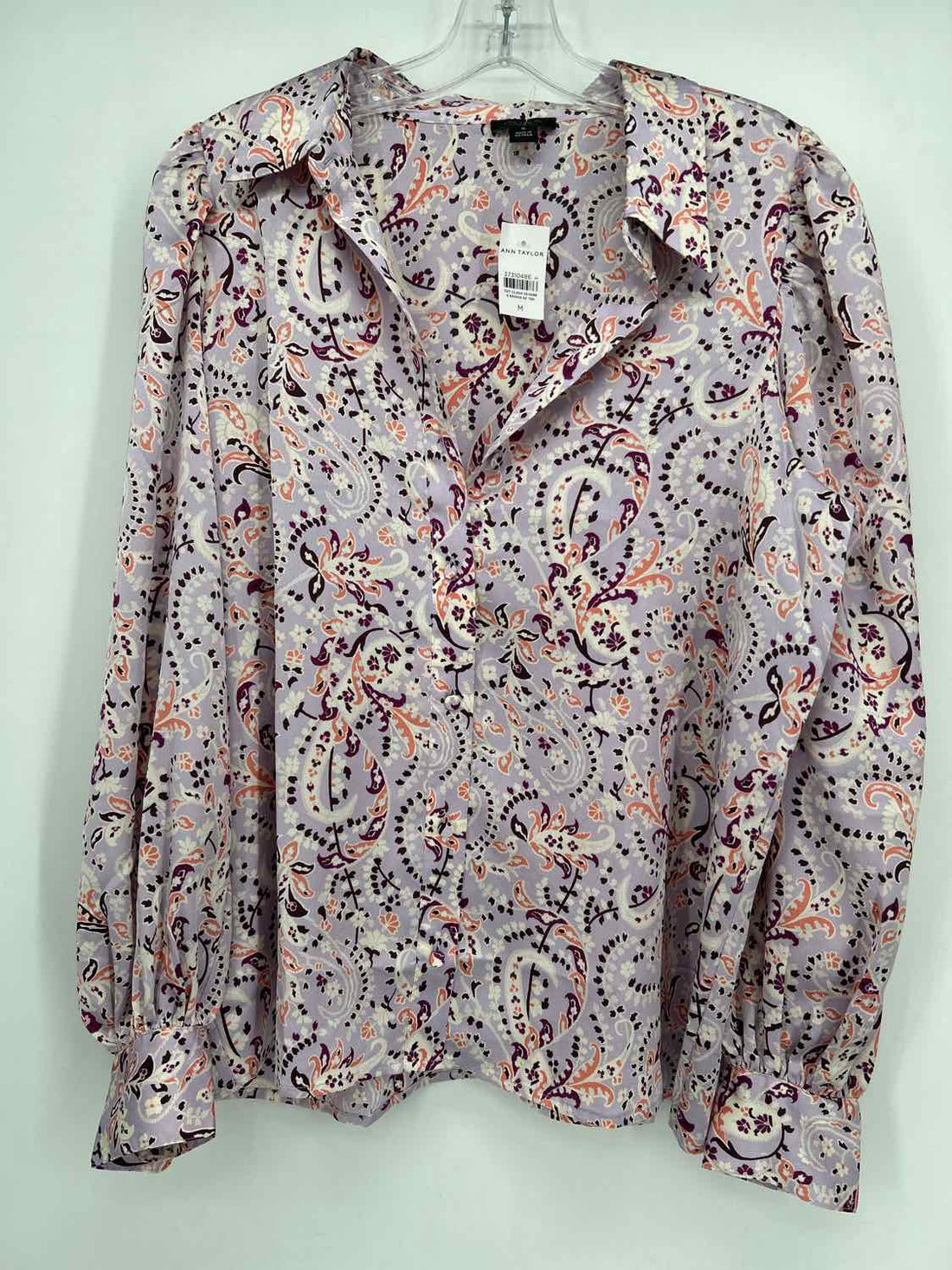 Ann Taylor Size M Light Purple Print NWT Long Sleeve