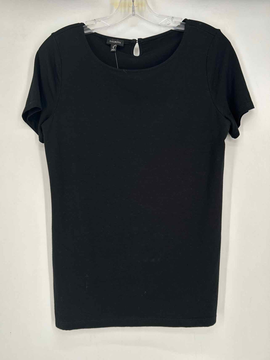 Talbots Size S Black Short Sleeve