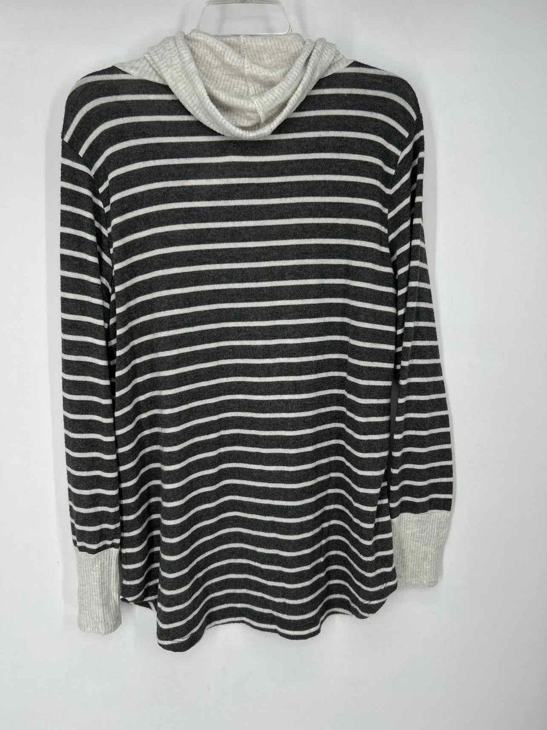 Pink Clover Size L Gray Striped Sweater