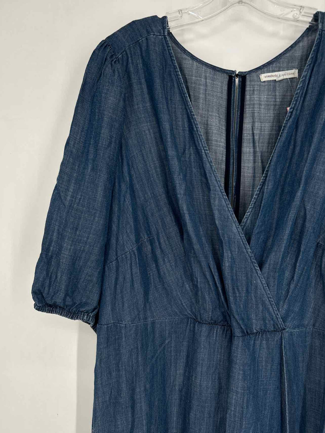Standards & Practices Size 1X Chambray Short Sleeve Dress