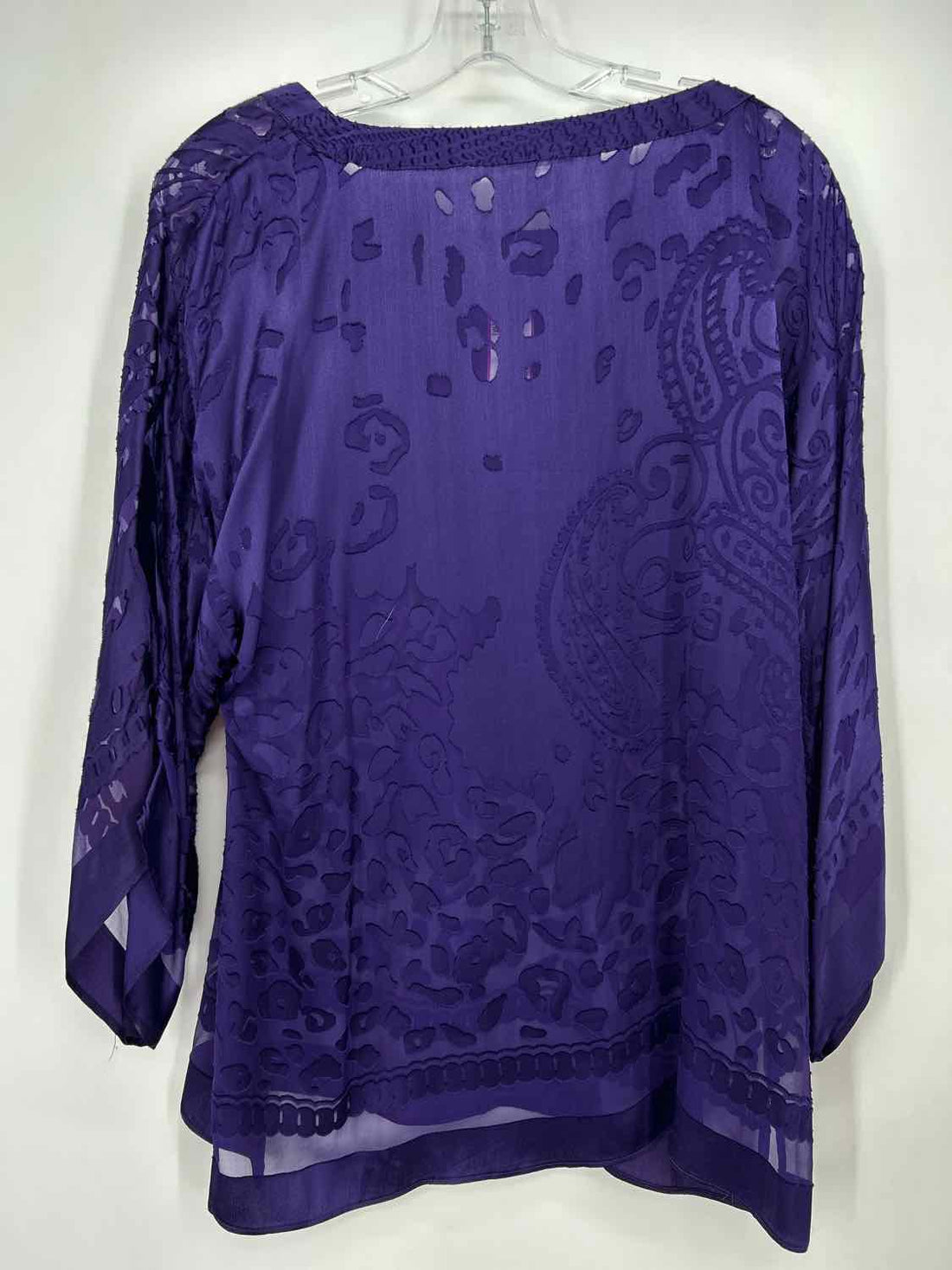 Chicos Size 1(M) Dark Purple Long Sleeve