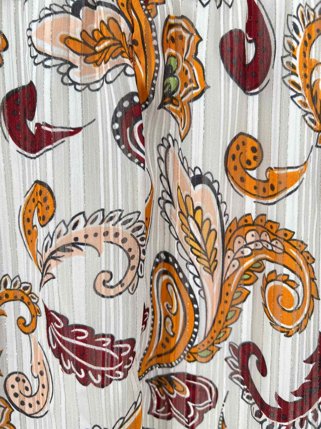 Ann Taylor Size 14 Cream Paisley SS Dress