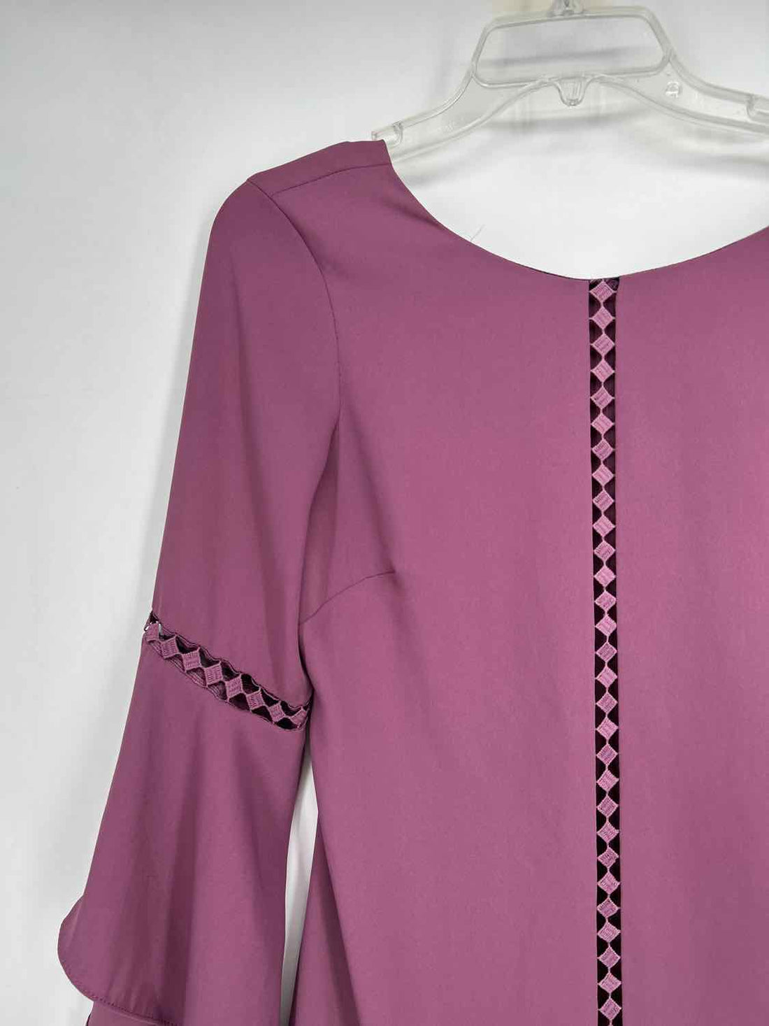 White House Black Market Size 2 Purple Long Sleeve Dress