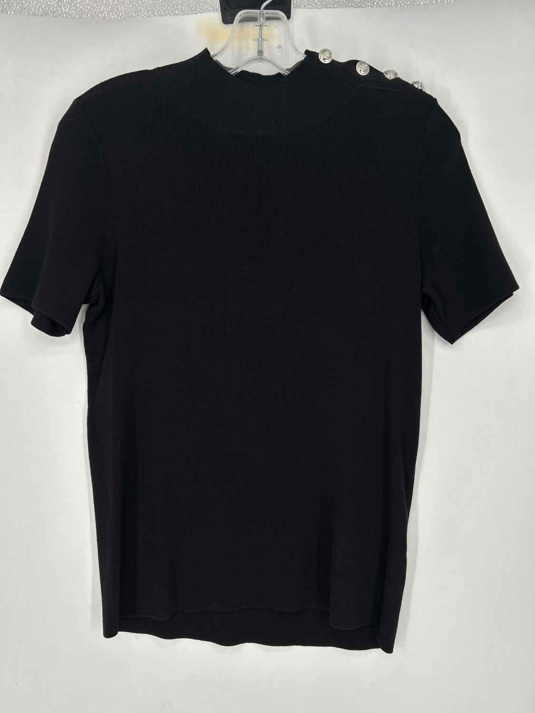 Talbots Size S Black Short Sleeve