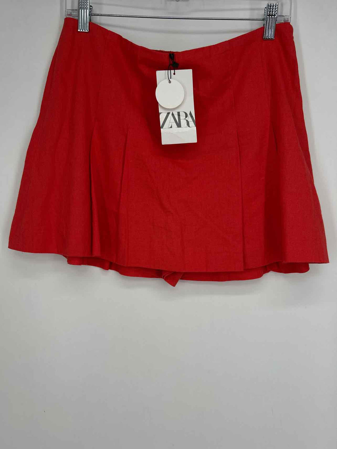 Zara Size M Red Linen/Cotton NWT Skort